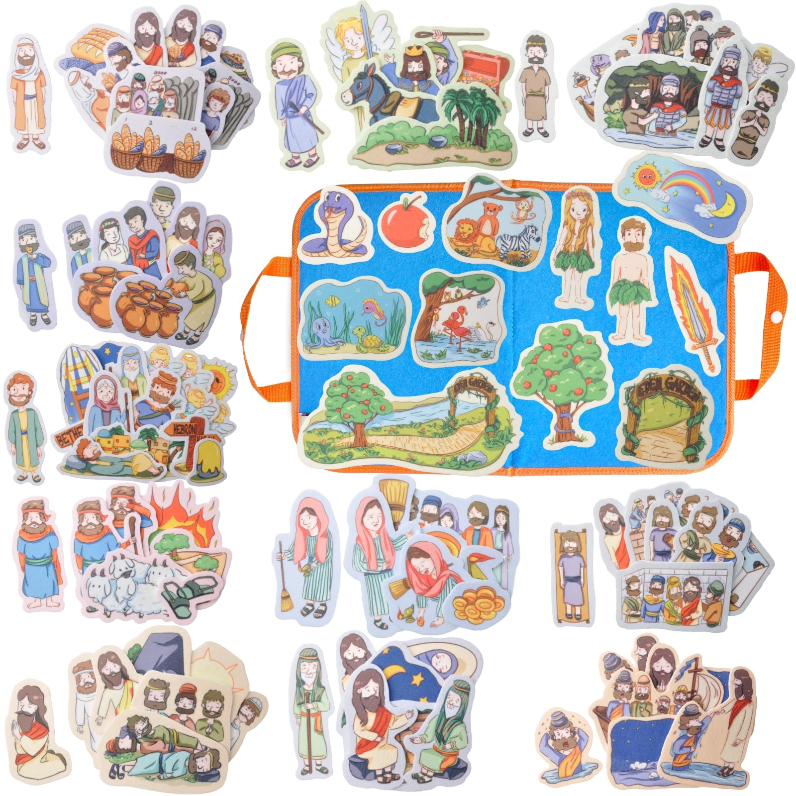 Mua CHEFAN 12 Pack Felt Board Bible Stories Set,Flannel Board Stories ...