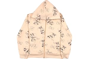 Disney Characters Minnie Mouse Daisy Duck Lilo & Stitch Girls Zip-Up Hoodie, Hooded Sweatshirt for Kids and Toddlers