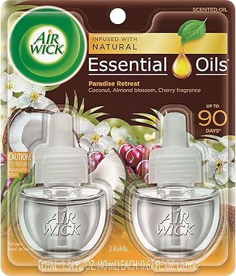 Amazon Com Air Wick Plug In Scented Oil 2 Refills Paradise Retreat 2x0 67oz Essential Oils Air Freshener Health Personal Care