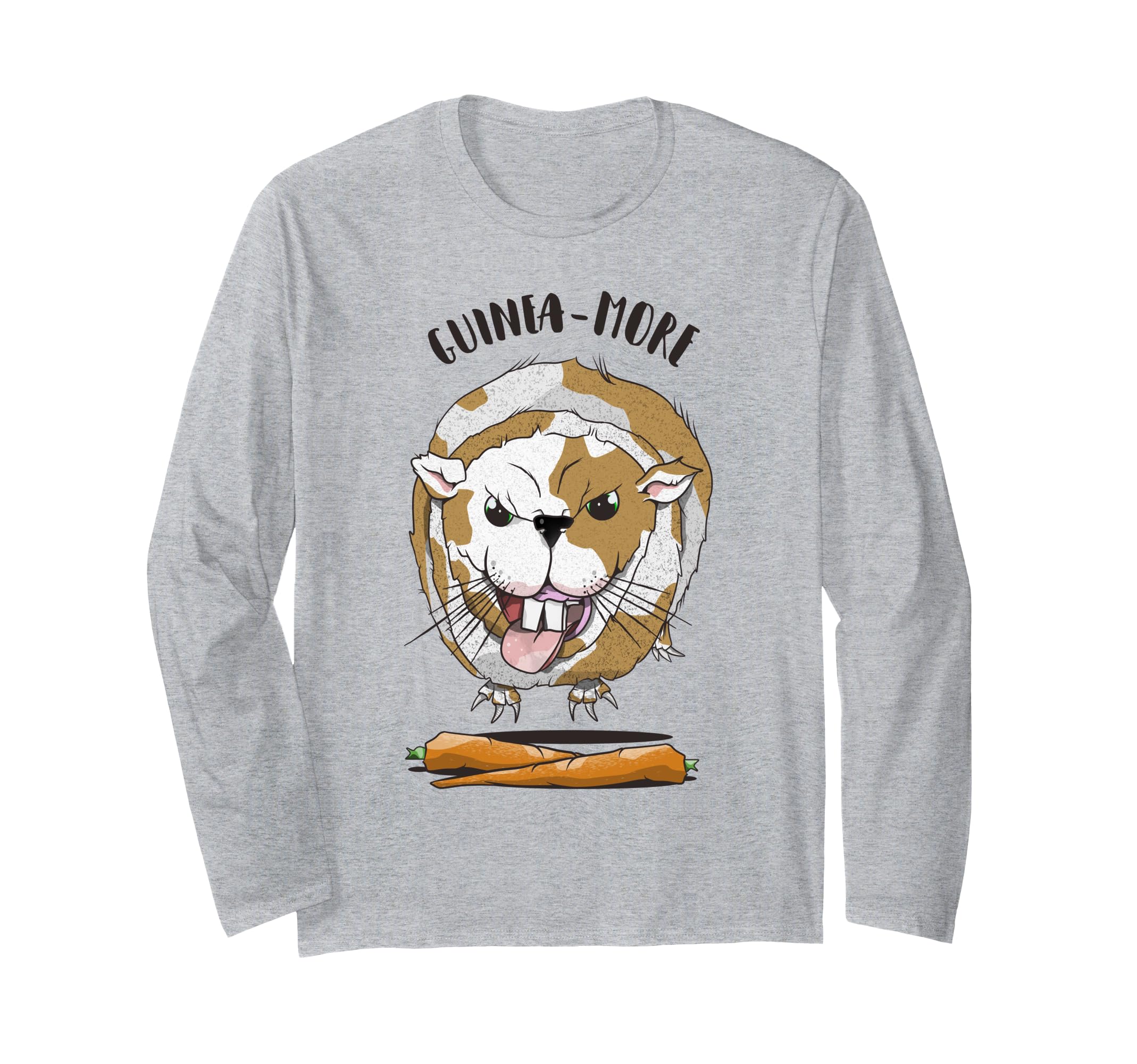 Hungry Guinea Pig eating carrots Long Sleeve T-Shirt