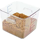 Rubbermaid Commercial Products FG630600CLR 6306CLE SpaceSaver Square Containers, 6qt, 8 4/5w x 8 3/4d x 6 9/10h, Clear