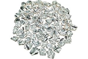 BTMIEY 1.1 LB Porcelain Ceramic Mosaic Tiles,Broken Irregular Mosaic Tiles for DIY Craft Floor,Kitchen,Pool, Flower Pots Mosaic Making Supplies (Porcelain Black 01)