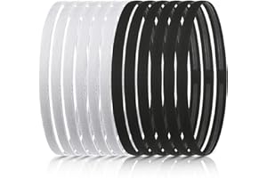 12 Pcs Sports Hair Head Band for Women & Men,Thin Non-Slip Elastic Sport Headbands,Hair Bands with Non Slip Silicone Grip Exe