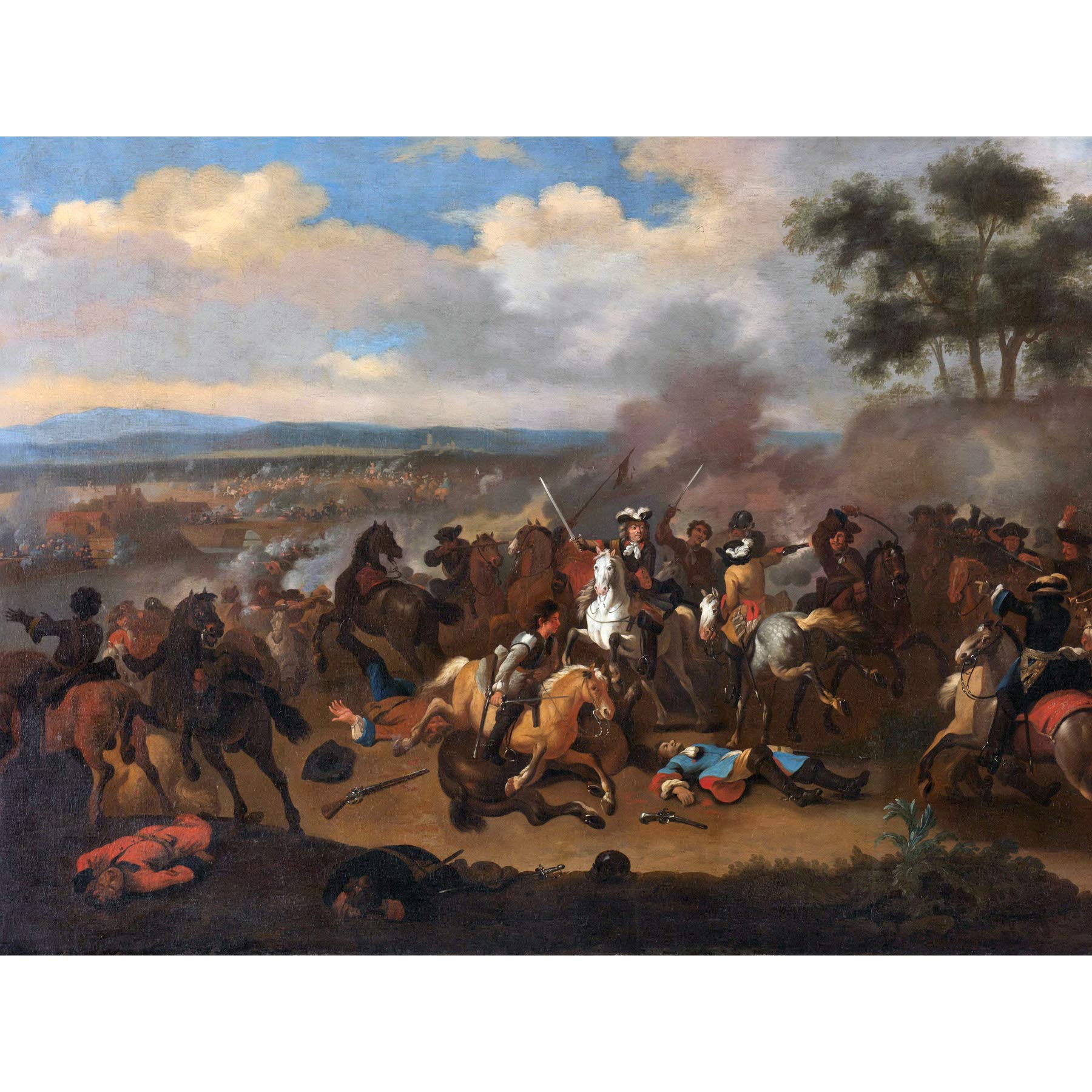 Artery8 Van Huchtenburg The Battle Boyne Ireland Premium Wall Art Canvas Print 18X24 Inch