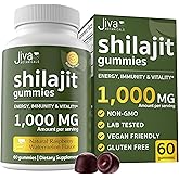 Jiva Botanicals Pure Shilajit from The Himalayas Gummies for Men & Women - Shilajit Gummies 1000mg for Healthy Aging, Immune System & Normal Energy Support - Sugar-Free, Vegan, 60 Count (Pack of 1)