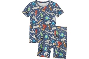 pureborn Baby Bamboo Pajamas Set Pjs - Kids Toddler Girl Snug Fit Viscose Sleepwear 2pcs 18M-7Y