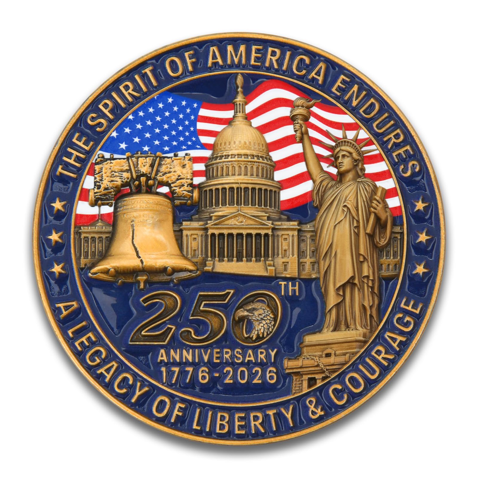 United States of America Liberty Bell Souvenir Coin 1776-2026 250th Anniversary Coin