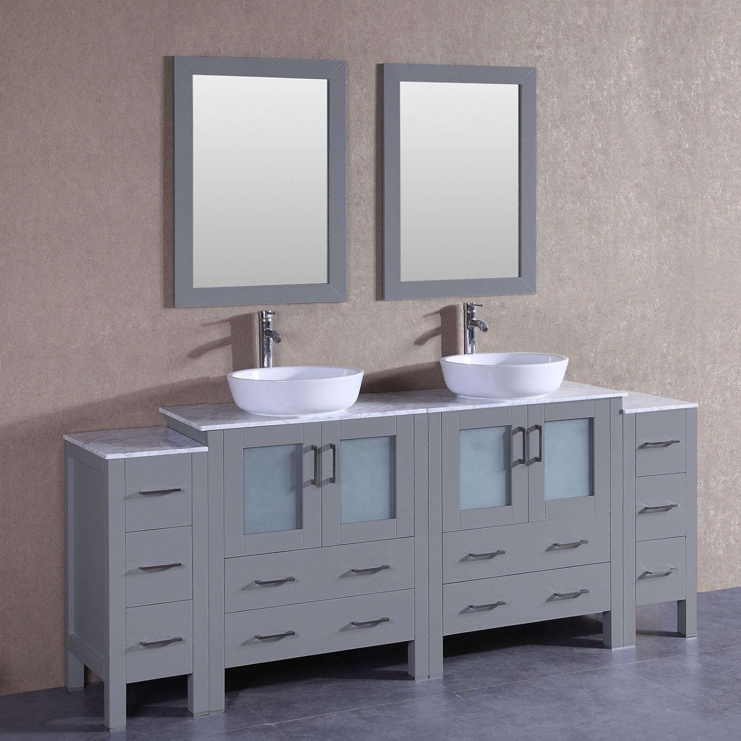 Bosconi Bathroom Vanities 96 Classic Double Vanity Set With Oval