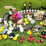 FomCcu Fairy Mini Garden Kit 72 Pieces Micro Landscape Animals Decor DIY view 8