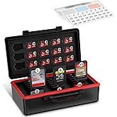36 Slots SD MSD Memory Card Case Holder Water-Resistant Anti-Shock Storage Organizer for 21 SD SDHC SDXC/CFexpress Type-A/Switch Game Cards & 15 Microsd TF MSD Cards * Vertical Style