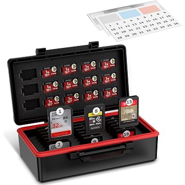 SD Card Holder Case Essential Camera Accessories–Compact Storage For Camera Memory Cards And Batteries,Ideal Gift For Photographers.Durable,Convenient Organizer