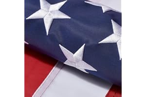 LIFRAON American Flags for Outside 3x5 FT- Heavy Duty US Flag USA Flag with Embroidered Stars, Sewn Stripes & Brass Grommets, Weather-Resistant, 4th of July Decorations