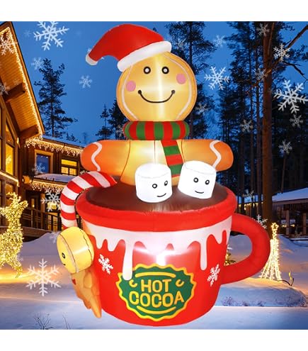 Amazon.com: Gardentime 6FT Christmas Gingerbread Man Inflatables