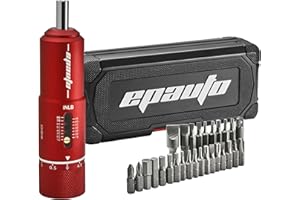 EPAuto Manual Wrench Screwdriver for Firearms | Bike Gears, 10-80 in/Lbs - 28 Pieces, Red