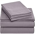 Amazon Brand – Pinzon Cotton Flannel Bed Sheet Set - Queen, Graphite