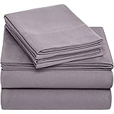 Amazon Brand – Pinzon Cotton Flannel Bed Sheet Set - Queen, Graphite