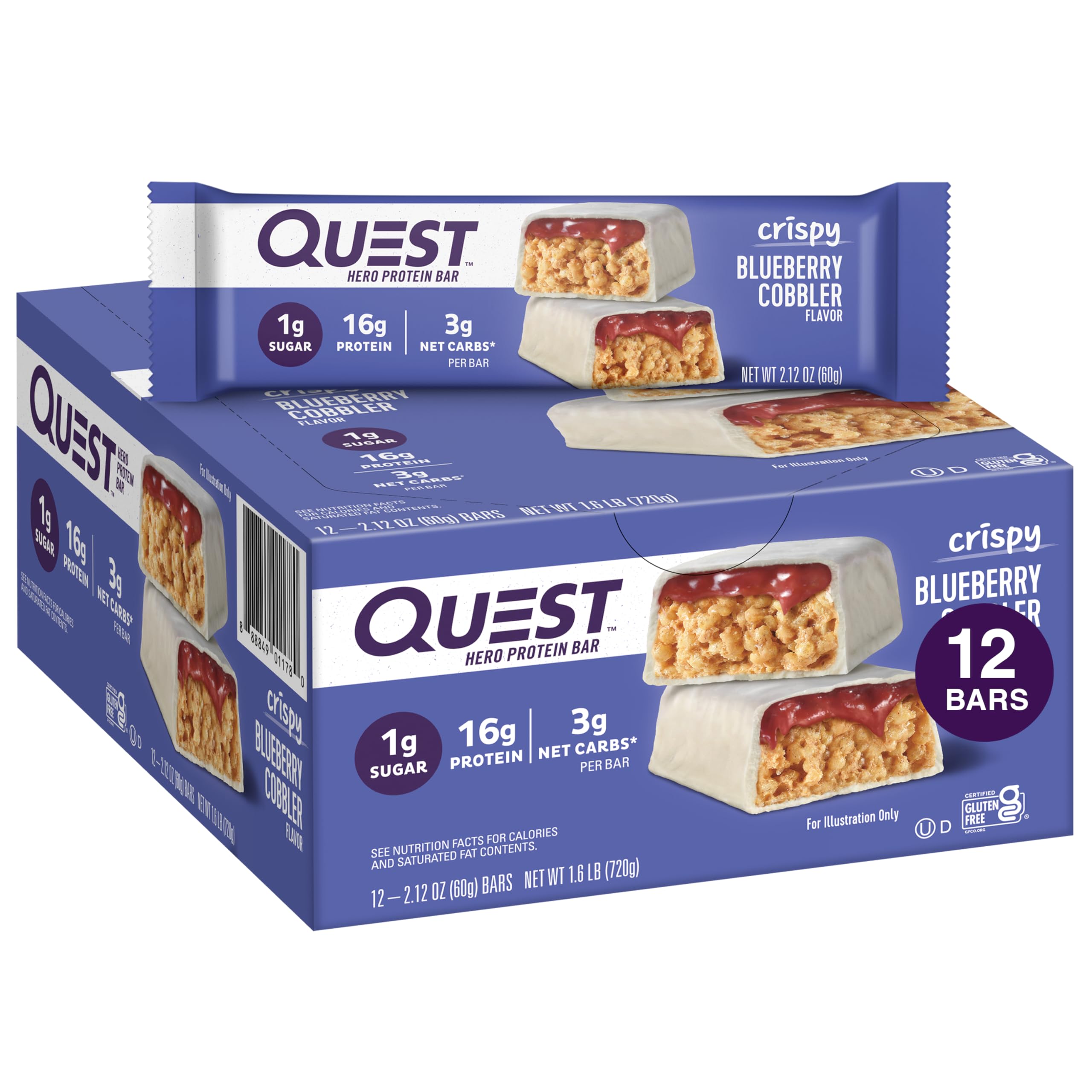 Quest Nutrition Crispy Blueberry Cobbler Hero