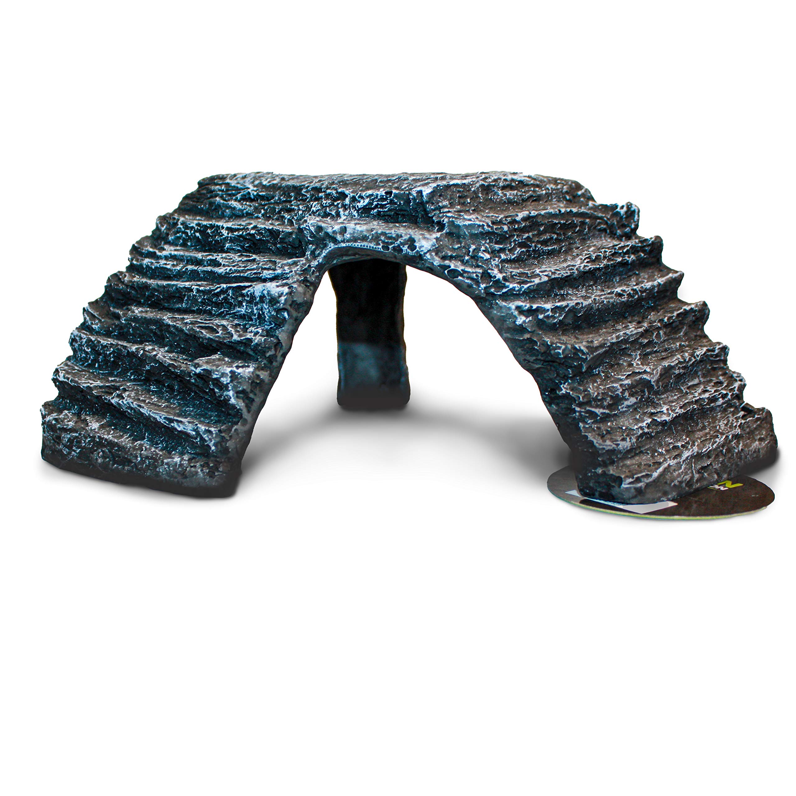 Komodo Basking Platform Corner Ramp for Reptiles in Grey 100% Natural Non Toxic Easy Clean Terrarium Vivarium Climbing Decor for Enclosures - Small