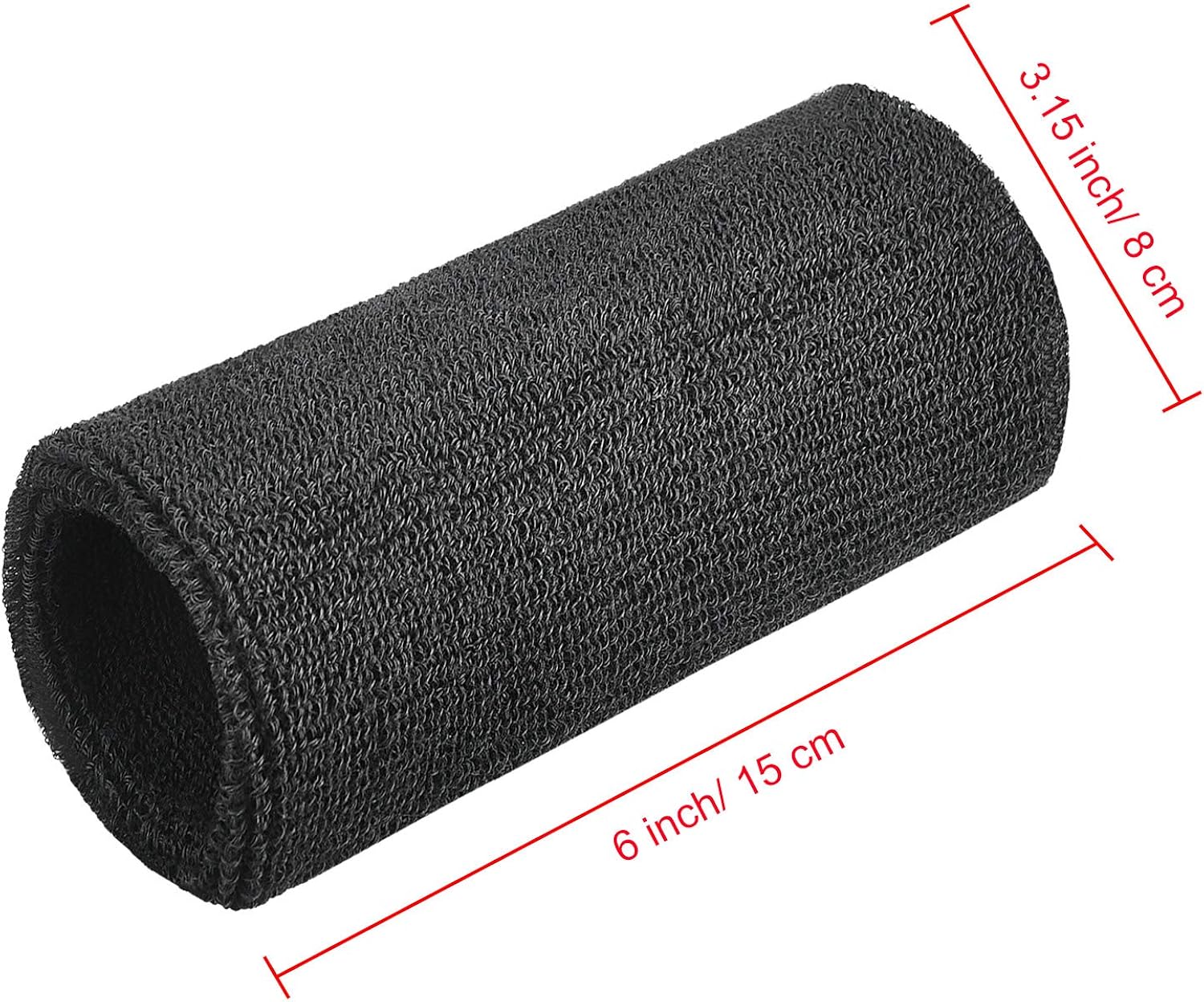 WILLBOND 6 Inch Wrist Sweatband Sport Wristbands Elastic Athletic Wrist Bands for Sports (Black) : Clothing