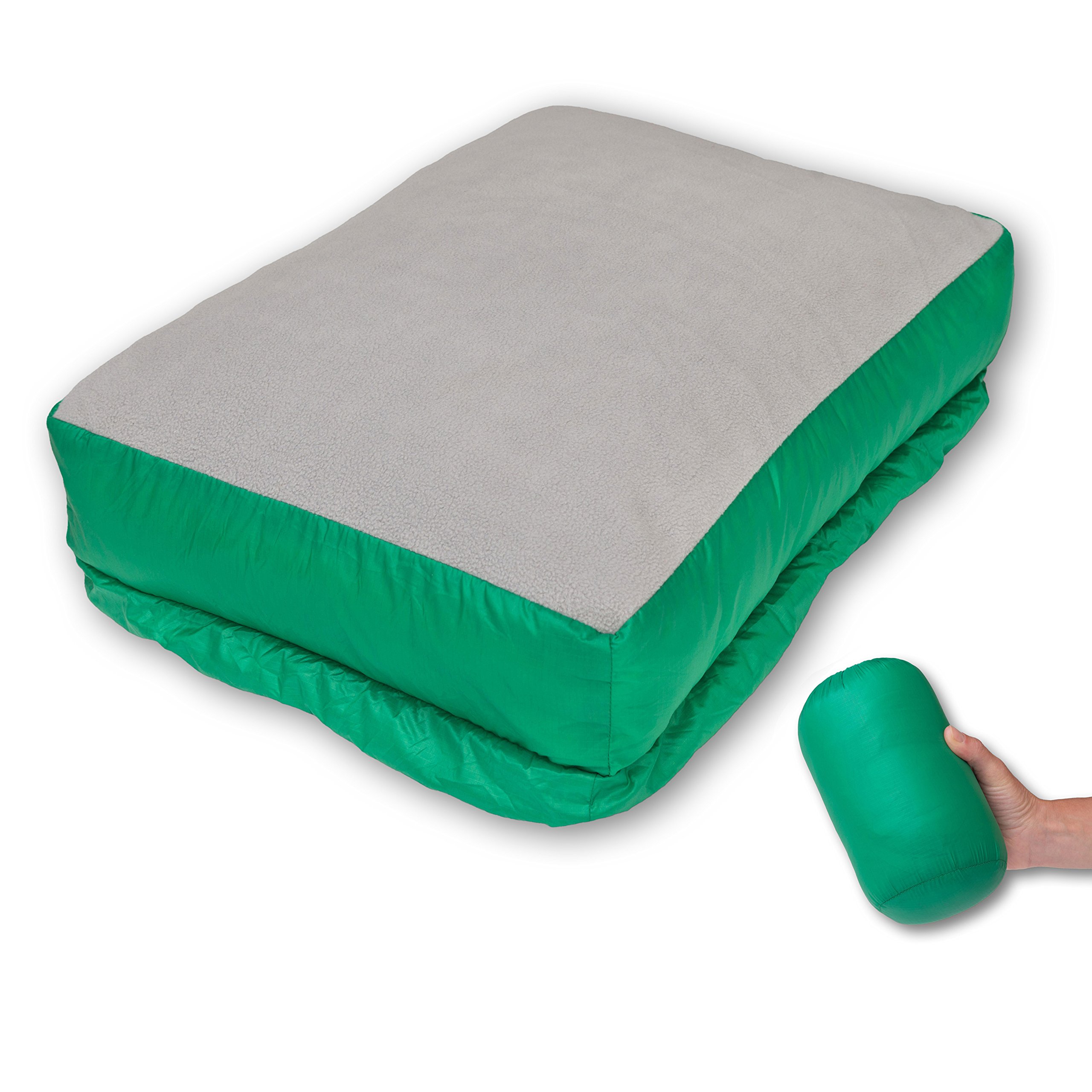 Paria Outdoor Products Down Ergonomic Inflatable Pillow - Ultralight, Compact and Extremely Comfortable - Soft Compressible Travel Cushion - Perfect for Camping, Backpacking, Beach Hiking and Hammocks