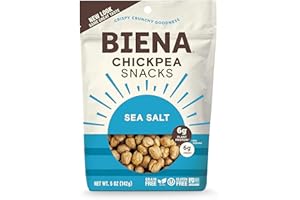 BIENA Chickpea Snacks, Sea Salt | Gluten Free | Vegan | Dairy Free | Plant Based Protein (Single 5 oz. Bag)