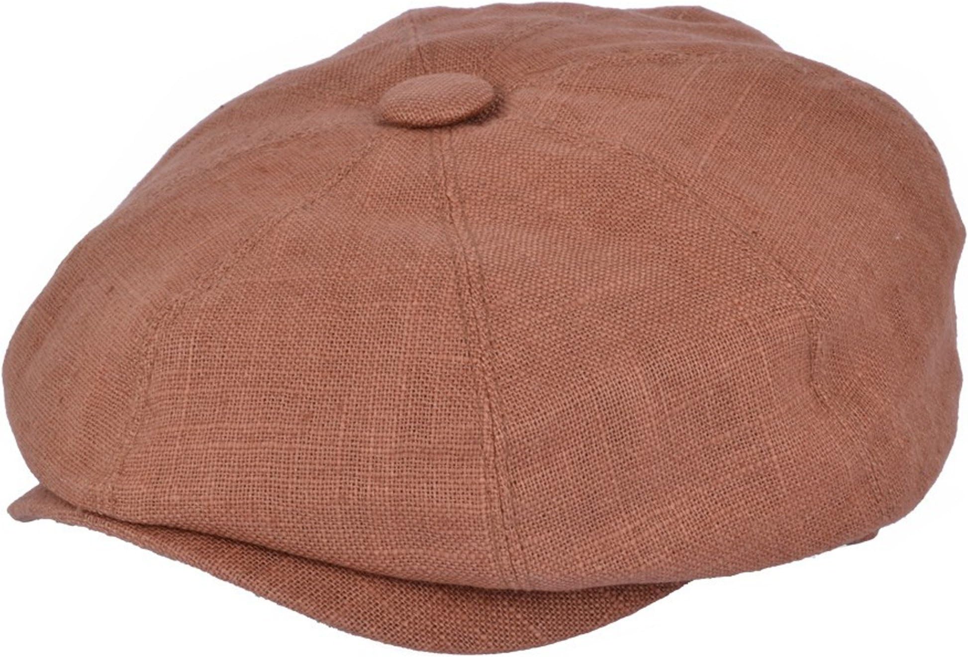 Lightweight 8 Panel Linen Summer Style Bakerboy Newsboy Flat Cap Sizes 56 to 61cm