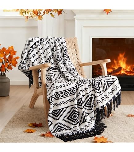 Cuiforest Boho Reversible Throw Blanket - 50x60 Inches, 85% Polyester 15% Cotton, Colorful Bohemian Tapestry For Couch & Bed - View #12
