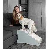 Pet Gear Stramp Stair and Ramp Combination for Dogs/Cats, Fog | Easy Step, Lightweight/Portable, Sturdy, Easy Assembly (No Tools Required)