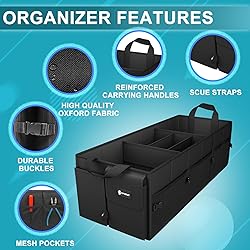 Sposuit Extra Large Trunk Organizer 98L Collapsible