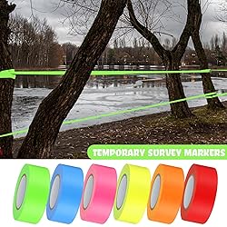Hoolerry 60 Pcs Flagging Tape Assorted Colors, Non