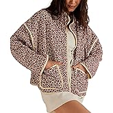 Meyhad Womens Cropped Quilted Lightweight Jackets Floral Printed Open Front Puffer Coat Cardigan