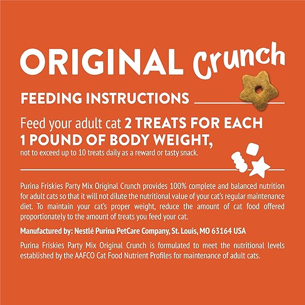 PURINA FRISKIES CAT TREATS, PARTY MIX ORIGINAL CRUNCH – 30 OZ. POUCH