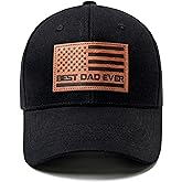 68LDROOTER Best Dad Ever American Flag Hat, Dad Hat Fathers Day Birthday Gifts for Dad Papa from Daughter Son Black Cap