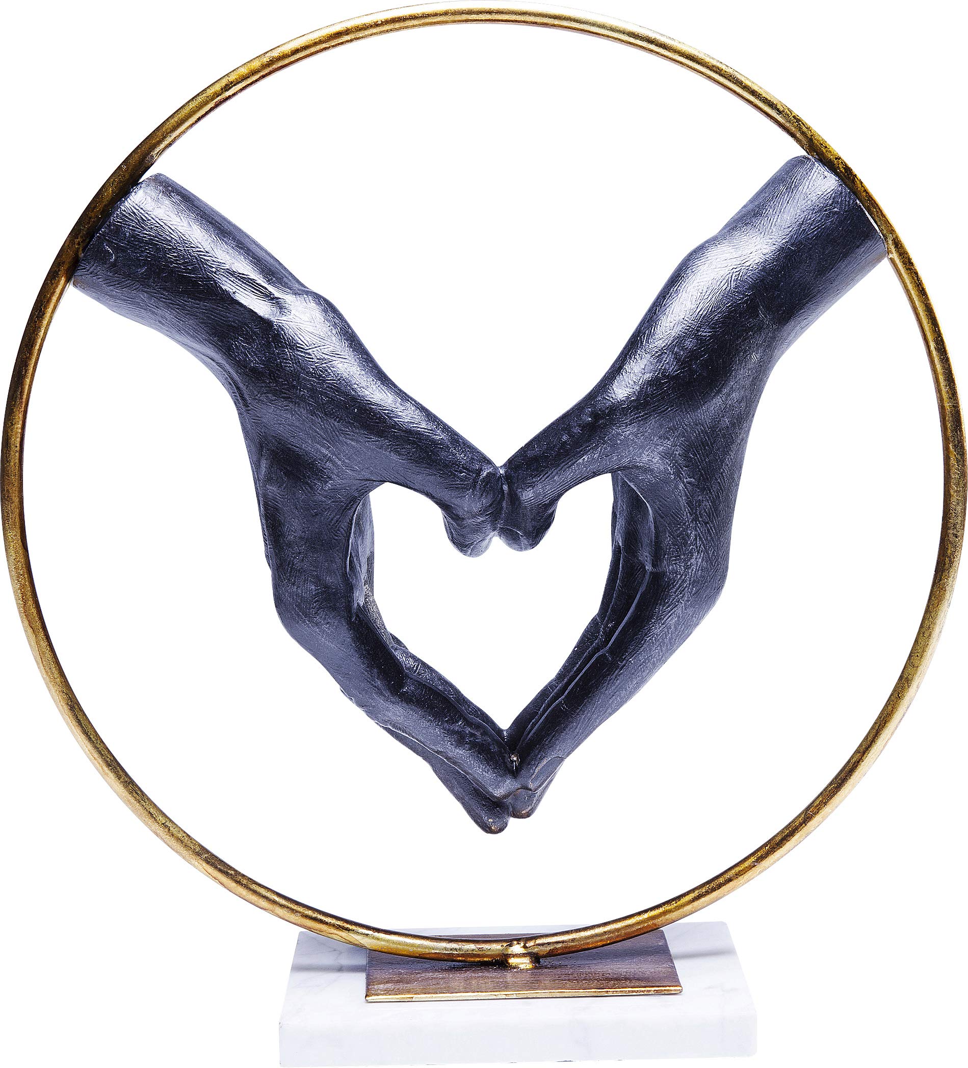Kare Design Decorative object Elements Heart Hand, Black, 33x31x10 cm, Decorative figurine, Design, Home decor, Modern, Home design, Interior, Decoration, Home trend, Gift, Table decor, Living room