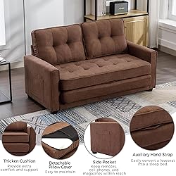 ERYE 3 in 1 Upholstered Futon Sofa Loveseat