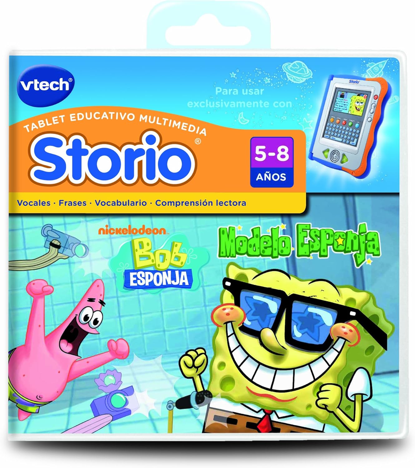 Amazon Com Vtech Espanol Vtech Storio Juego Bob Esponja En Espanol Toys Games
