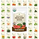 Back to the Roots 100% Heirloom Rescued Seeds, Variety Pack, 30ct of Organic Veggies, Herbs &amp; Flowers to Prevent Waste (Assortment Varies)