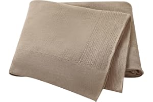 Hadetoto Baby Blanket Newborn Girl Boy Cotton Knit Blankets Soft Cozy Receiving Swaddle Blankets Infant Toddler Travel Blankets (Brown)