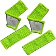 4 Pack Reusable Mop Pads Compatible with 3M Scotch-Brite M-005 Floor Mops, Microfiber Hardwood Floor Mop Pads Wet or Dry Use mop,Fit for Folding mop 15in*3.9in mop Head