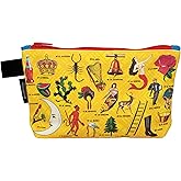 The Unemployed Philosophers Guild Lotería Bag - With Iconic Illustrations, 9" Canvas Zipper Pouch for Pencils, Tools, Cosmetics, Toiletries and More