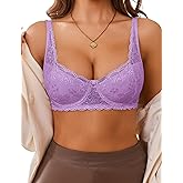 Avidlove Lace Bralettes for Women Sexy Demi Balconette Underwire Bra Lingerie Unpadded