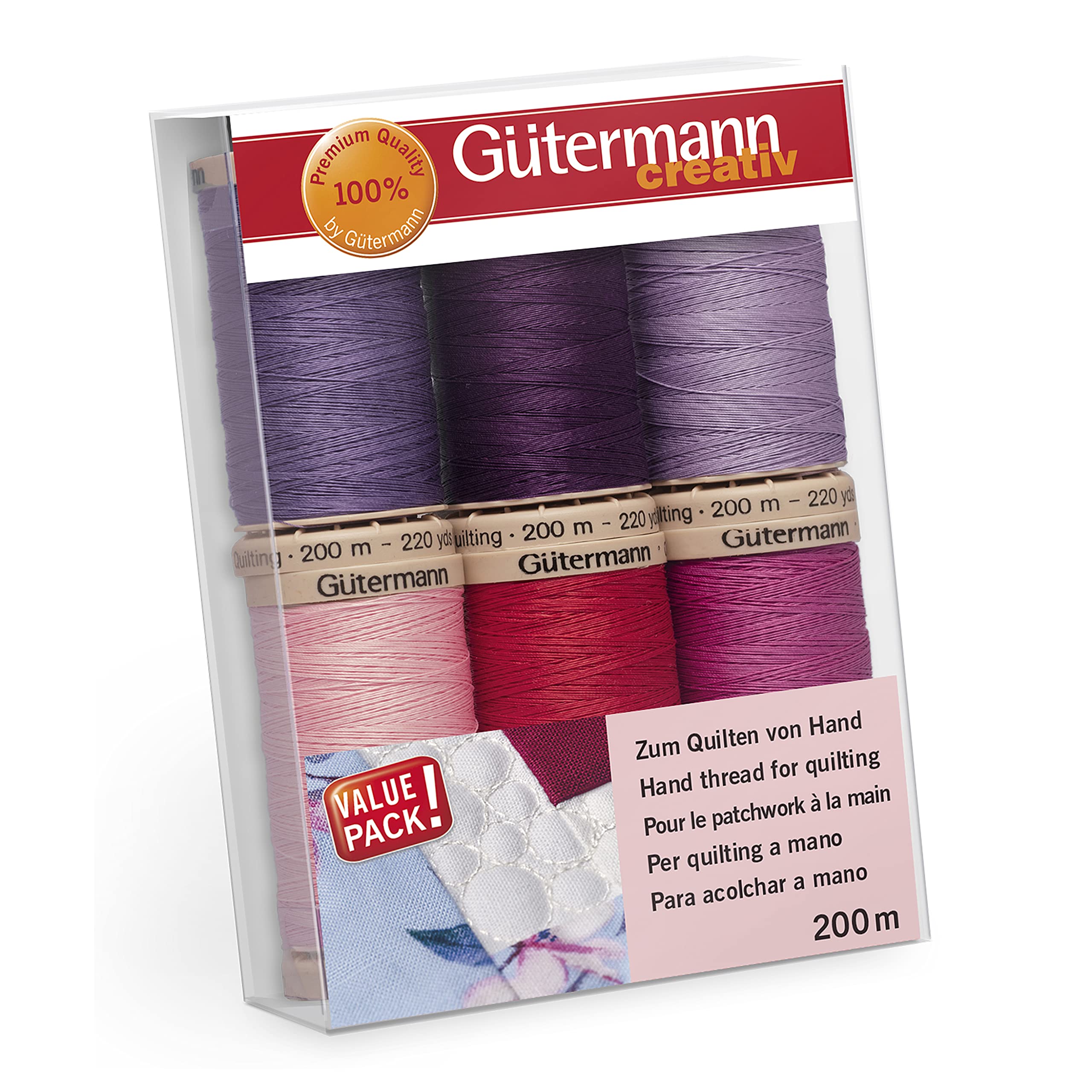 Gütermann Thread Set, Cotton, Multicolor, 200m