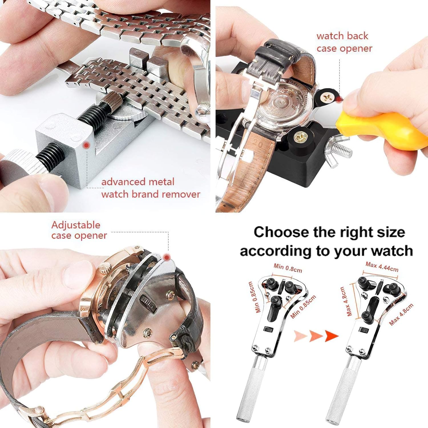 Watch Repair Kit, Eventronic Professional Spring Bar Tool Set Watch Band Link Pin Tool Set with Carrying Case: Home Improvement