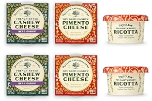 TREELINE TREENUT CHEESE Treeline Cheese - Vegan Cheese Assortment - Herb Garlic, Pimento, Ricotta