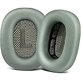 SOPROM Upgraded Ear Pads Replacement for Airpods Max Over-Ear Headphones, Earpads Cushions with Durable Mesh Fabric, Softer Foam, Noise Isolation and Sweatproof - Green