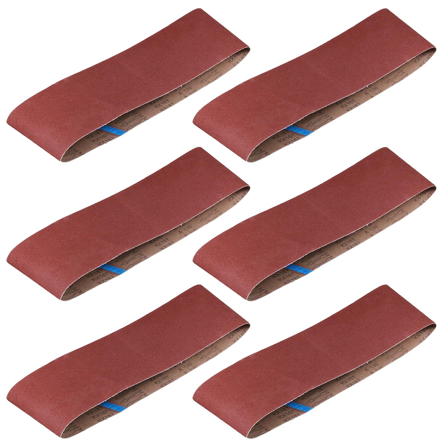 Photo 1 of 6 x 48 Sanding Belts, 120 Grit 6x48 Aluminum Oxide Sanding Belt, Belt Sander Paper for Wood & Paint Sanding, 6 Pack(6x48in, 120 Grit)