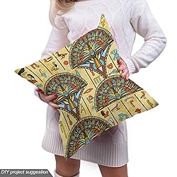 Ambesonne Egyptian Print Fabric by The