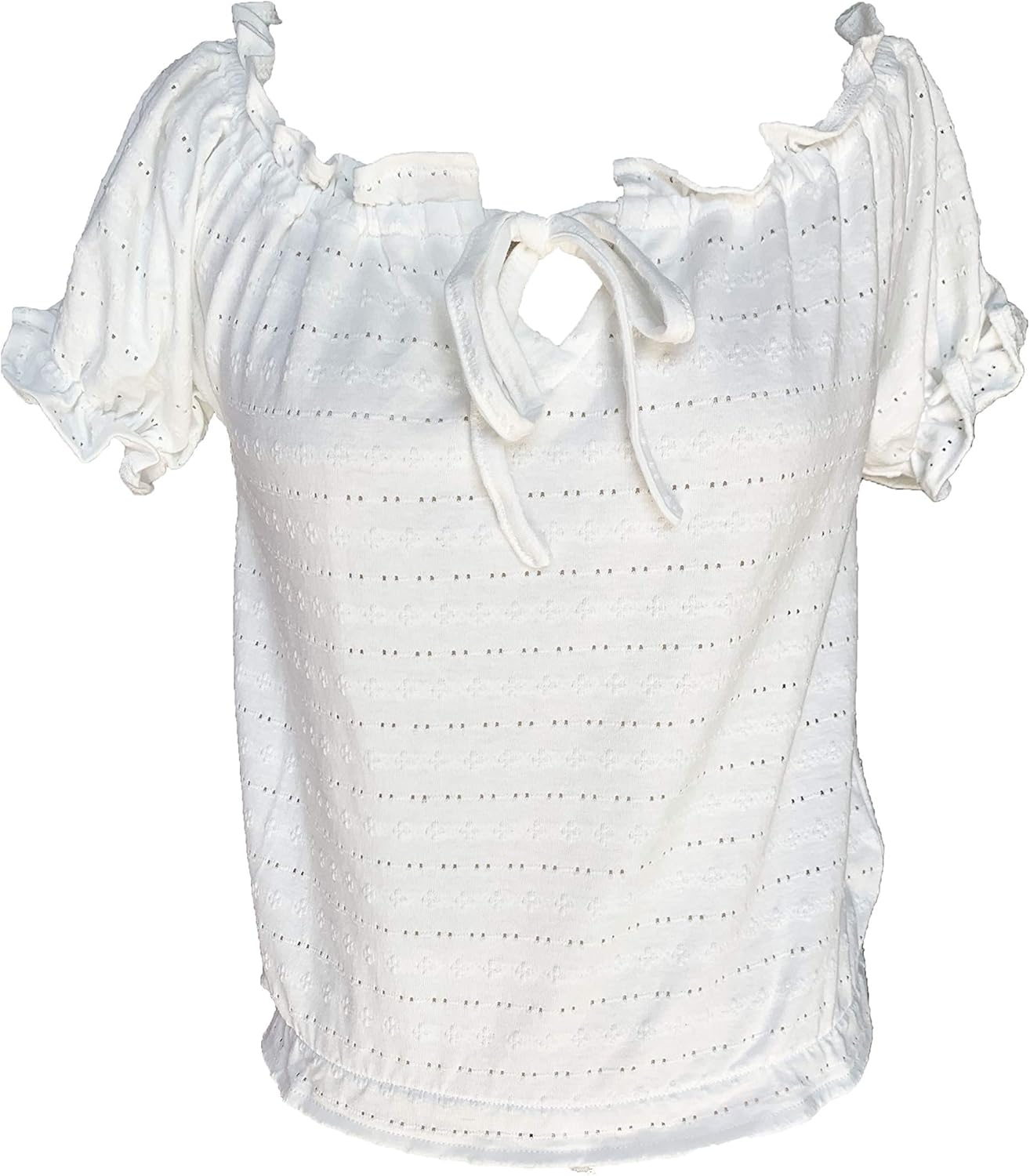 Eyelet Knit TOP WHT at Amazon Women’s Clothing store