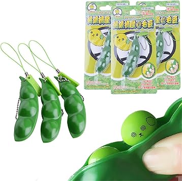 squeeze a bean keychain