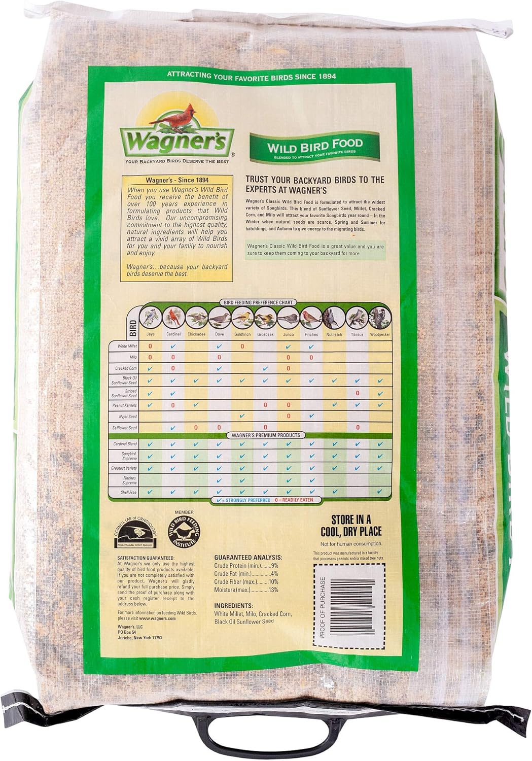 Wagner's 52004 Classic Blend Wild Bird Food, 20-Pound Bag : Wild Bird Birdseed : Garden & Outdoor